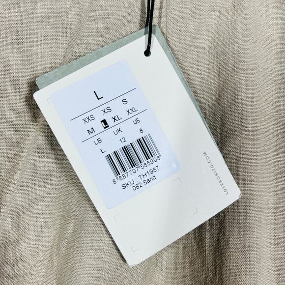 NEW! Love, Bonito Wide Leg Ankle Pant Lined Crop Trouser Casual Sand Back Zip- 8 - Picture 5 of 7